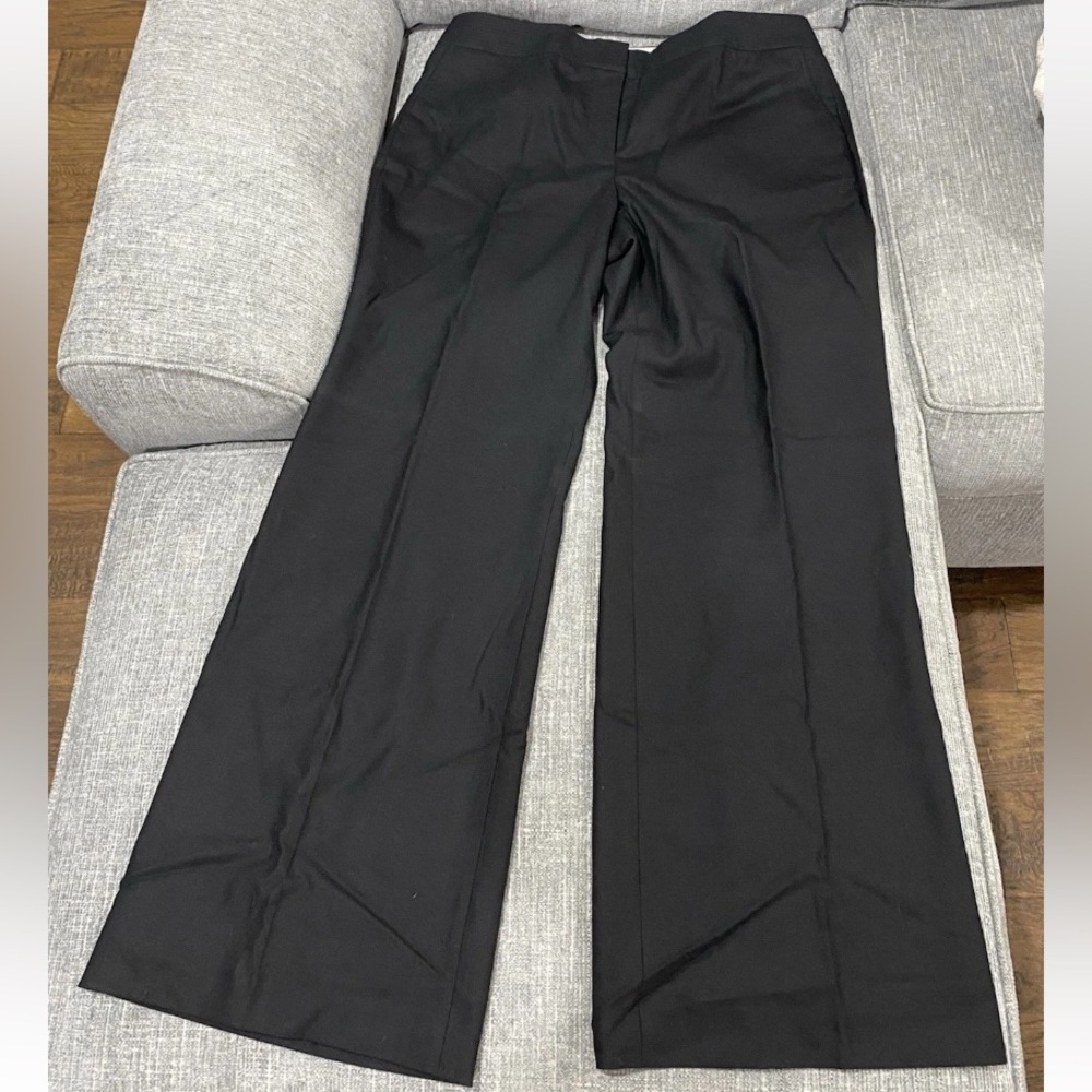 J. Crew Wide Leg Lined Dress Pant Womens 14 Flat Front Slack Work Suit